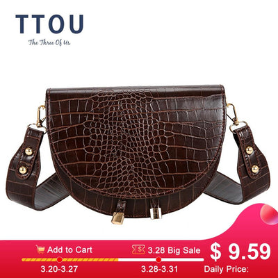 Women Alligator Pattern Over the Crossbody Bag Crocodile